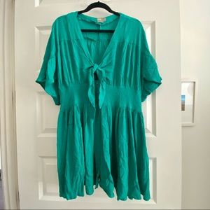 ASOS Green Dress - Tie and Button Detail